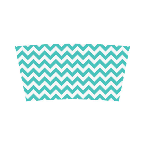 Turquoise and white zigzag chevron Bandeau Top