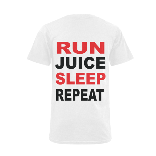 Run Juice Sleep Repeat Men's V-Neck T-shirt  Big Size(USA Size) (Model T10)