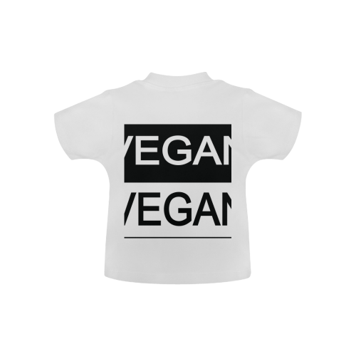 Vegan Black and White Baby Classic T-Shirt (Model T30)