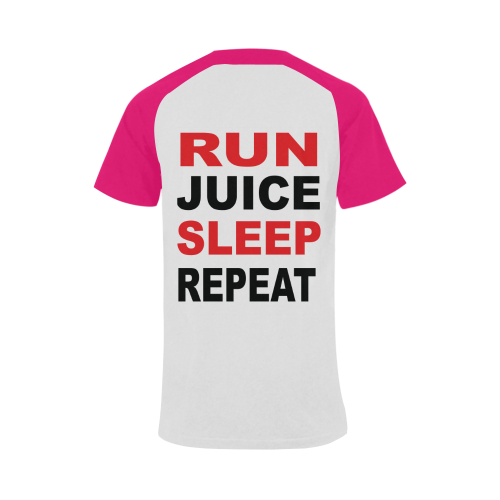 Run Juice Sleep Repeat Men's Raglan T-shirt (USA Size) (Model T11)