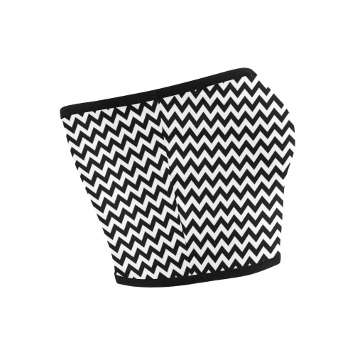 black and white small zigzag chevron Bandeau Top