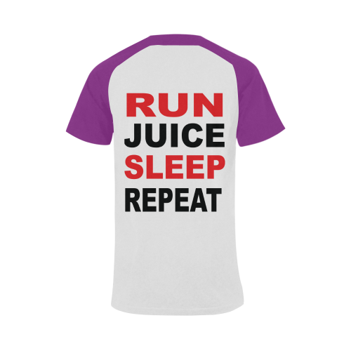 Run Juice Sleep Repeat Men's Raglan T-shirt Big Size (USA Size) (Model T11)