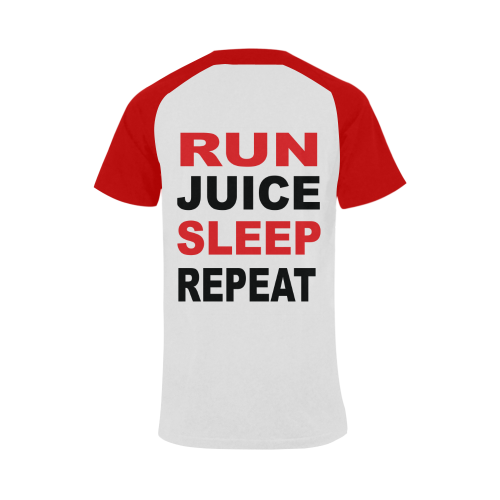 Run Juice Sleep Repeat Men's Raglan T-shirt (USA Size) (Model T11)