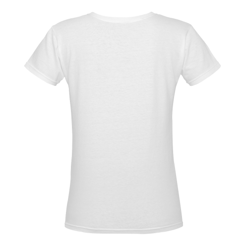 vegan Women's Deep V-neck T-shirt (Model T19)