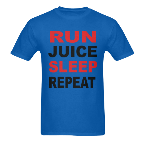 Run Juice Sleep Repeat Men's T-Shirt in USA Size (Two Sides Printing)