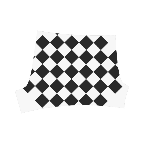 Checkerboard Black and White Briseis Skinny Shorts (Model L04)