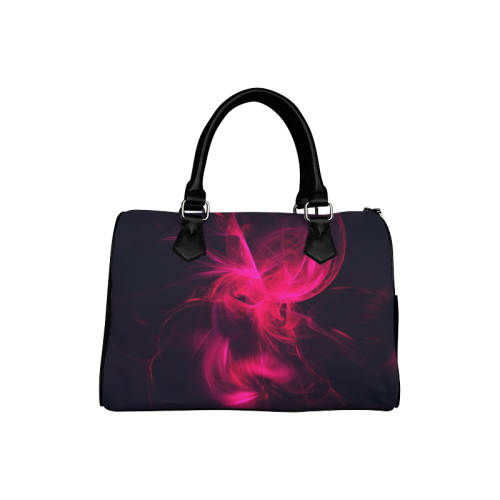 Pink Flame Fractal Boston Handbag Boston Handbag (Model 1621)