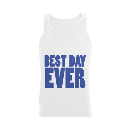 Best Day Ever!! Plus-size Men's Shoulder-Free Tank Top (Model T33)