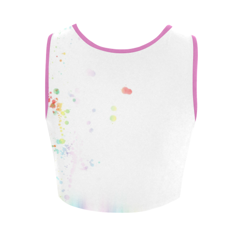 Splash of Color Women's Crop Top (Model T42)