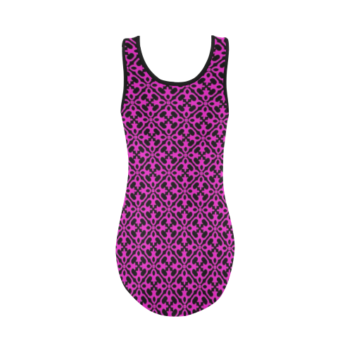 sweet allover pattern 13A Vest One Piece Swimsuit (Model S04)