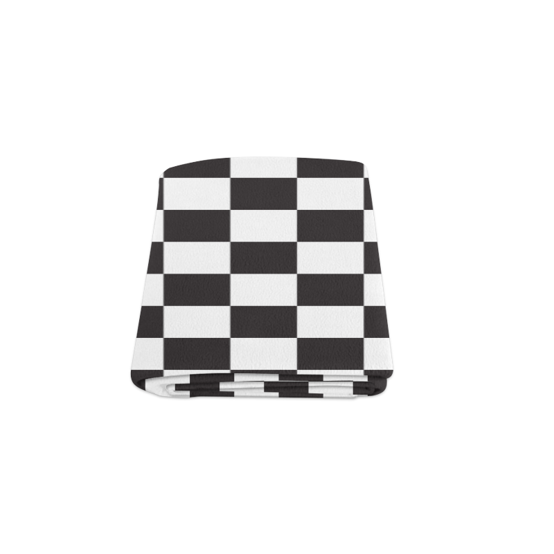 Checkerboard Black and White Squares Blanket 50"x60" ID D330513