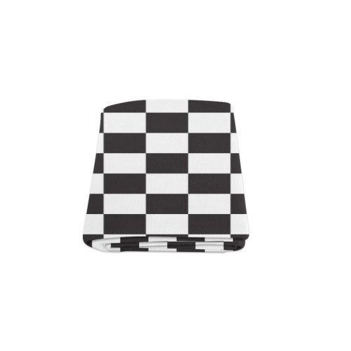 Checkerboard Black and White Squares Blanket 50"x60"