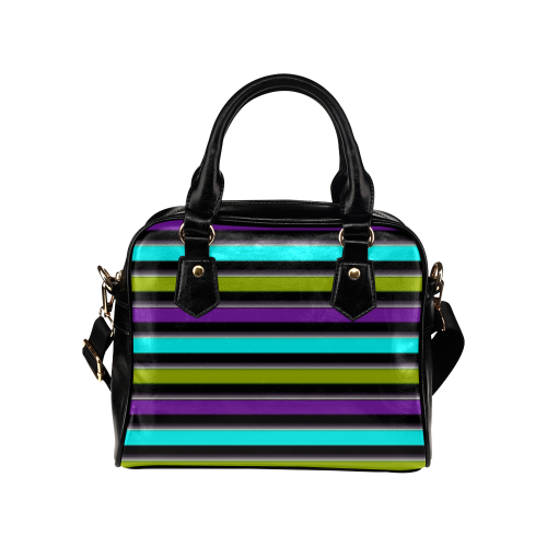 retro stripe 1 Shoulder Handbag (Model 1634)