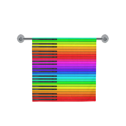 Rainbow Piano Keyboard Bath Towel 30"x56"