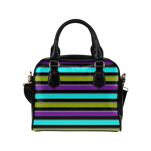 retro stripe 1 Shoulder Handbag (Model 1634)