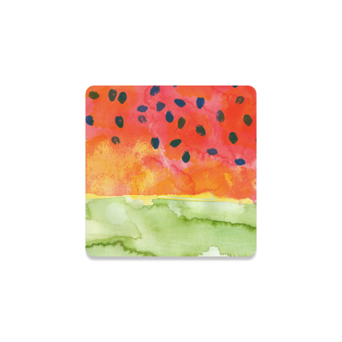 Abstract Watermelon Square Coaster