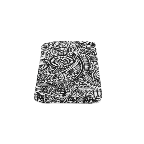 Black & white flower pattern art Blanket 50"x60"