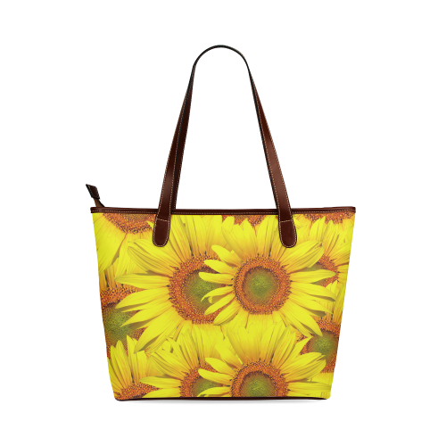 Sunny Sunflowers Shoulder Tote Bag (Model 1646)