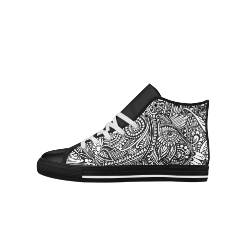 Black & white flower pattern art