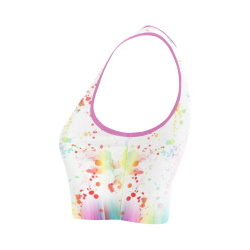 Splash of Color Women's Crop Top (Model T42)