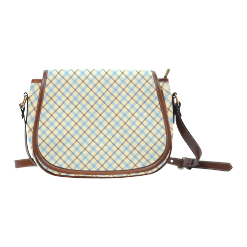 Plain Plaid for Dads (Tartan) Saddle Bag/Large (Model 1649)