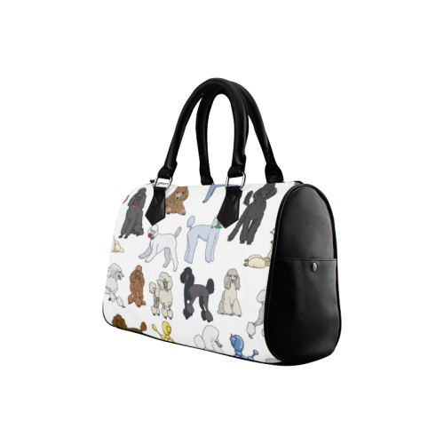 poodles white Boston Handbag (Model 1621)