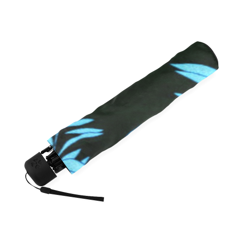 blue floral Foldable Umbrella (Model U01)