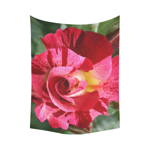 Pink Rose Cotton Linen Wall Tapestry 80"x 60"