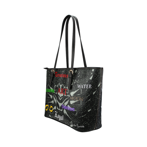 A Cancer Sign Leather Tote Bag/Large (Model 1651)