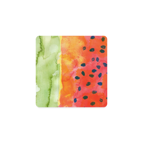 Abstract Watermelon Square Coaster