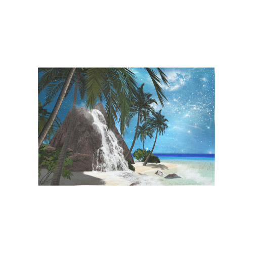 Seascape in the night Cotton Linen Wall Tapestry 60"x 40"