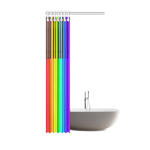 Rainbow Piano Keyboard Shower Curtain 36"x72"