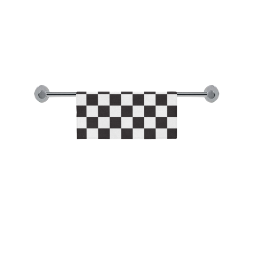 Checkerboard Black and White Squares Square Towel 13“x13”