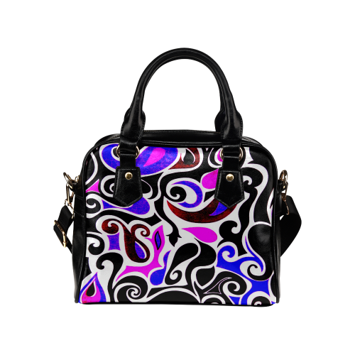 retro swirl Shoulder Handbag (Model 1634)