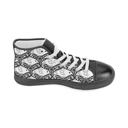 Bird Butterfly Tessellation Men’s Classic High Top Canvas Shoes (Model 017)