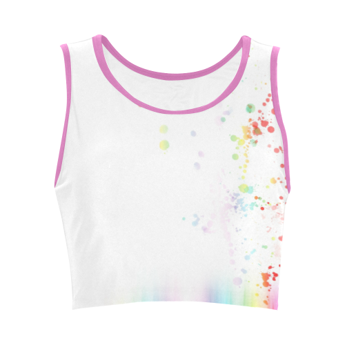 Splash of Color Women's Crop Top (Model T42)