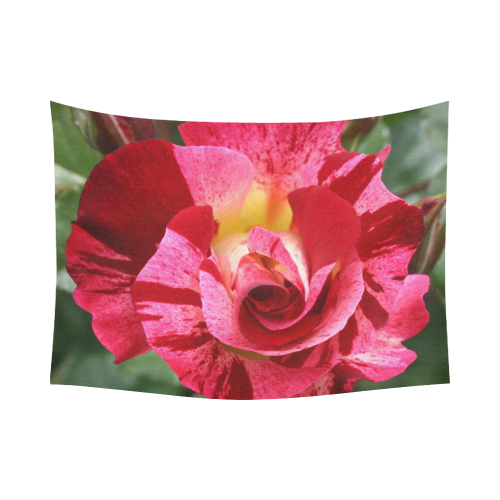 Pink Rose Cotton Linen Wall Tapestry 80"x 60"