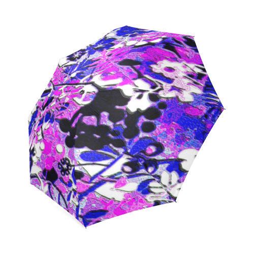wacky retro floral Foldable Umbrella (Model U01)