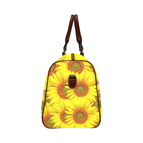 Sunny Sunflowers Waterproof Travel Bag/Large (Model 1639)