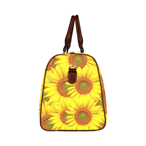 Sunny Sunflowers Waterproof Travel Bag/Large (Model 1639)