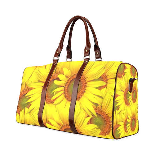 Sunny Sunflowers Waterproof Travel Bag/Small (Model 1639)