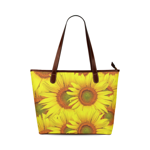 Sunny Sunflowers Shoulder Tote Bag (Model 1646)