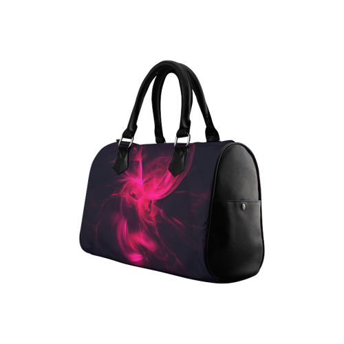 Pink Flame Fractal Boston Handbag Boston Handbag (Model 1621)