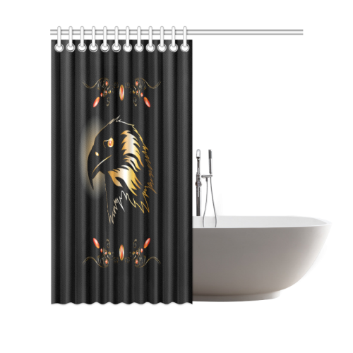Eagle in gold and black Shower Curtain 69"x70"