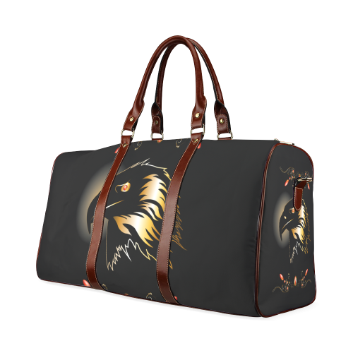 Eagle in gold and black Waterproof Travel Bag/Small (Model 1639)