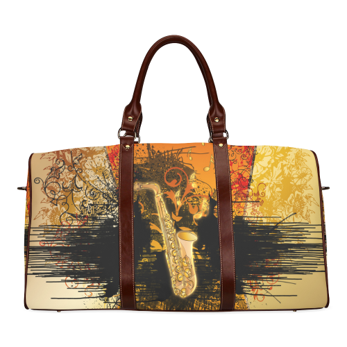 Music, saxophone Waterproof Travel Bag/Large (Model 1639)