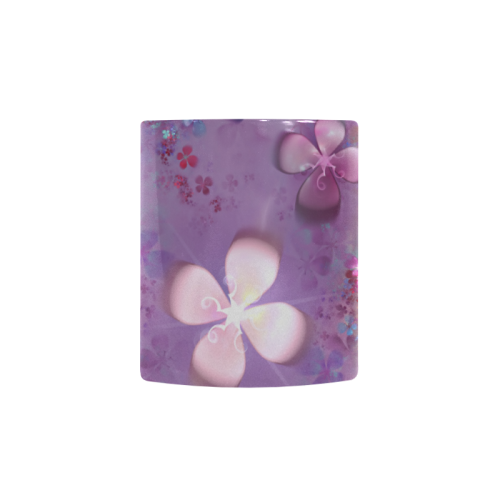 Modern abstract fractal colorful flower power Custom Morphing Mug