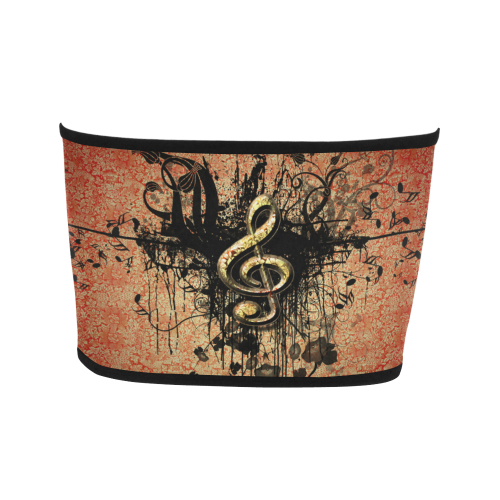 Wonderful clef with flowers Bandeau Top