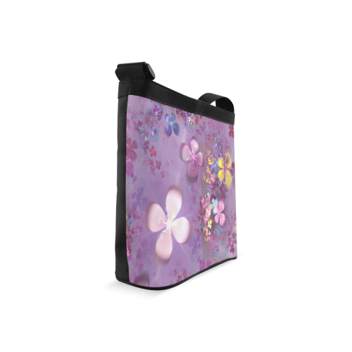 Modern abstract fractal colorful flower power Crossbody Bags (Model 1613)