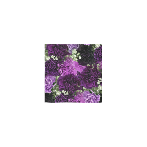 Little Purple Carnations Square Towel 13“x13”